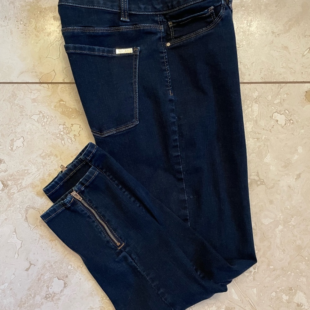 White House Black Market Jegging with ankle zip accent